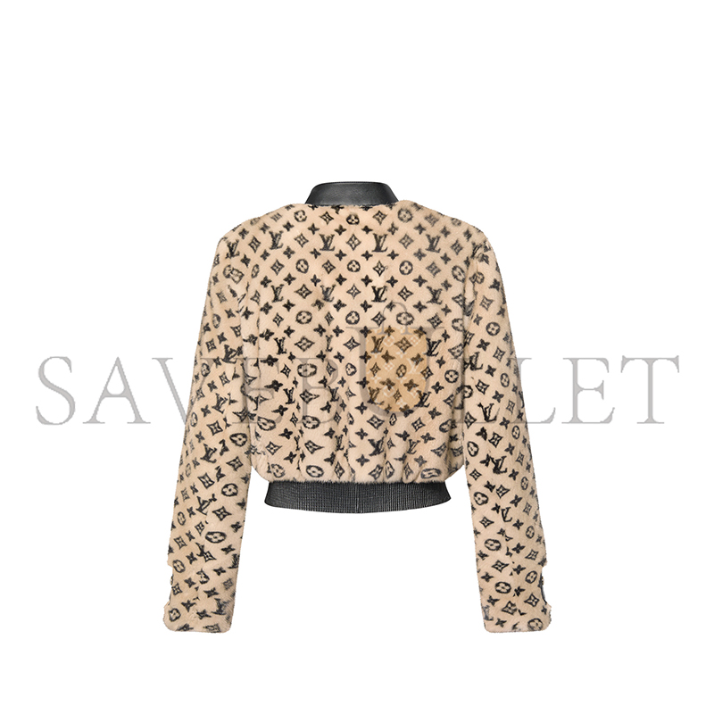 LOUIS VUITTON MONOGRAM MINK BOMBER JACKET 1AGBKG